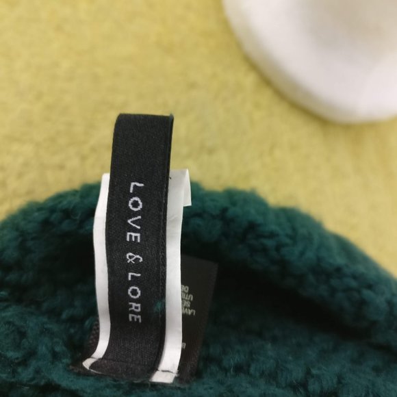 Green beanie, Alpaca Wool Winter Beanie, green hat, green torque - Picture 3 of 5